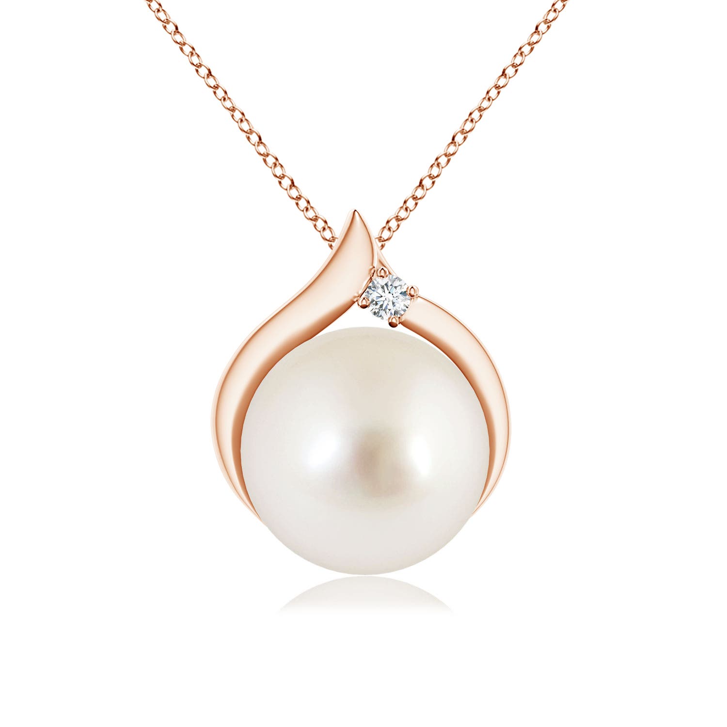 AAAA - South Sea Cultured Pearl / 5.27 CT / 14 KT Rose Gold