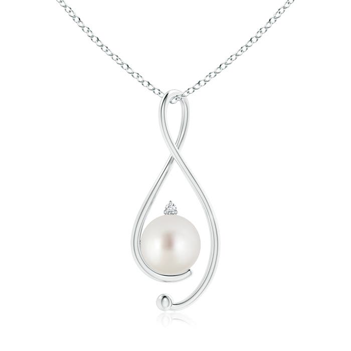 AAA - South Sea Cultured Pearl / 7.23 CT / 14 KT White Gold