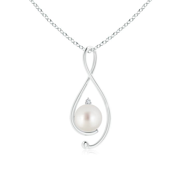 AAA - South Sea Cultured Pearl / 5.27 CT / 14 KT White Gold