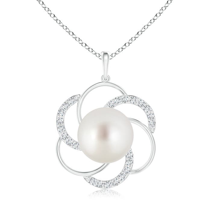 AAA - South Sea Cultured Pearl / 7.44 CT / 14 KT White Gold