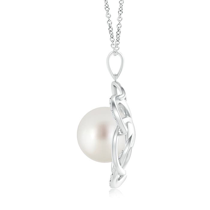 AAA - South Sea Cultured Pearl / 7.44 CT / 14 KT White Gold