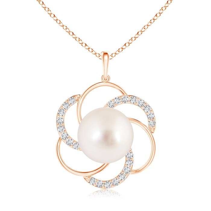 AAAA - South Sea Cultured Pearl / 7.44 CT / 14 KT Rose Gold