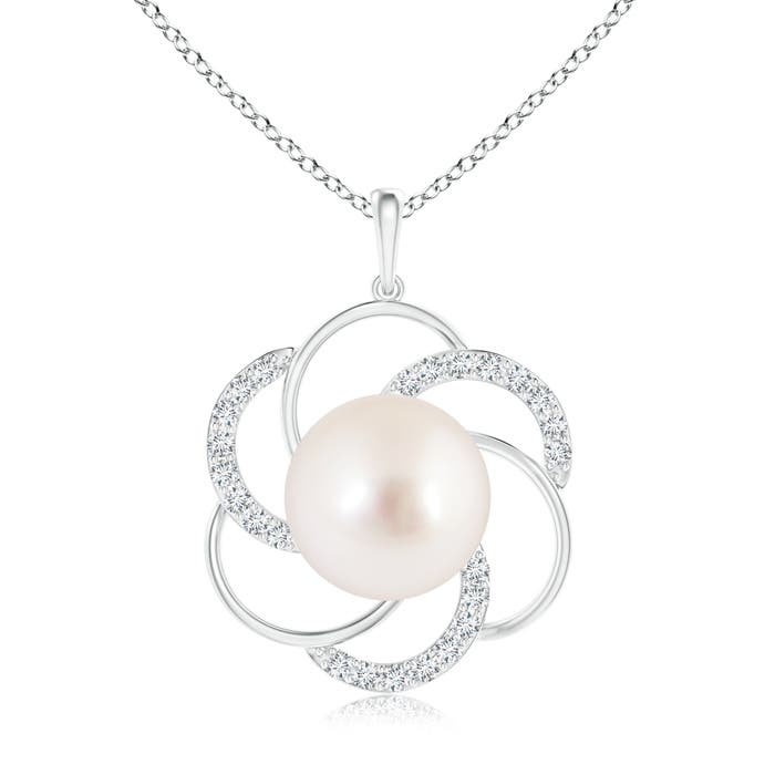 AAAA - South Sea Cultured Pearl / 7.44 CT / 14 KT White Gold