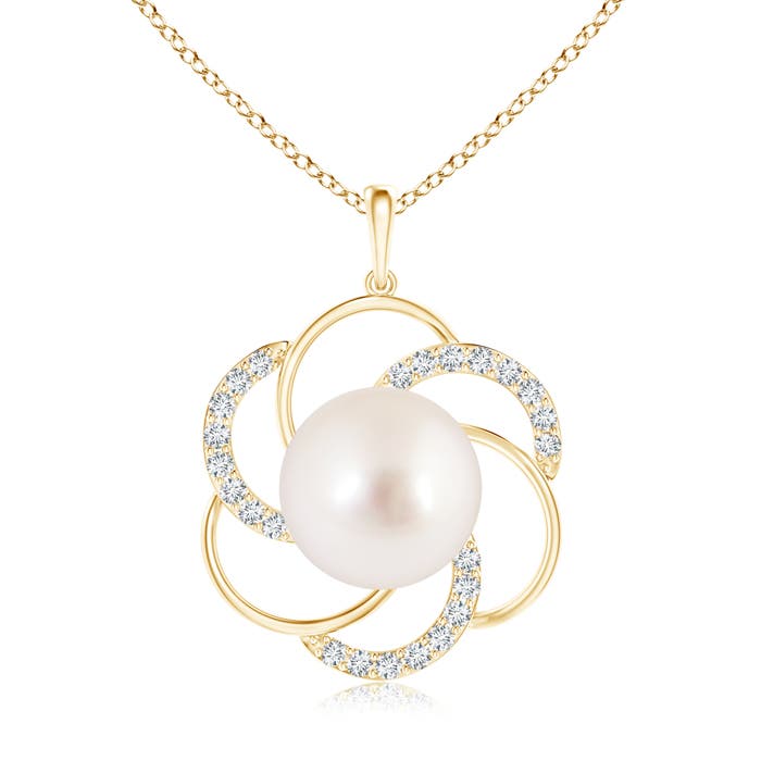 AAAA - South Sea Cultured Pearl / 7.44 CT / 14 KT Yellow Gold