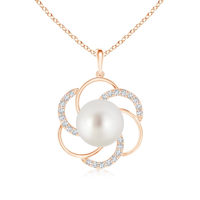 AAA - South Sea Cultured Pearl / 5.44 CT / 14 KT Rose Gold