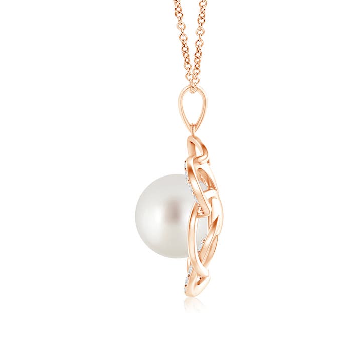 AAA - South Sea Cultured Pearl / 5.44 CT / 14 KT Rose Gold