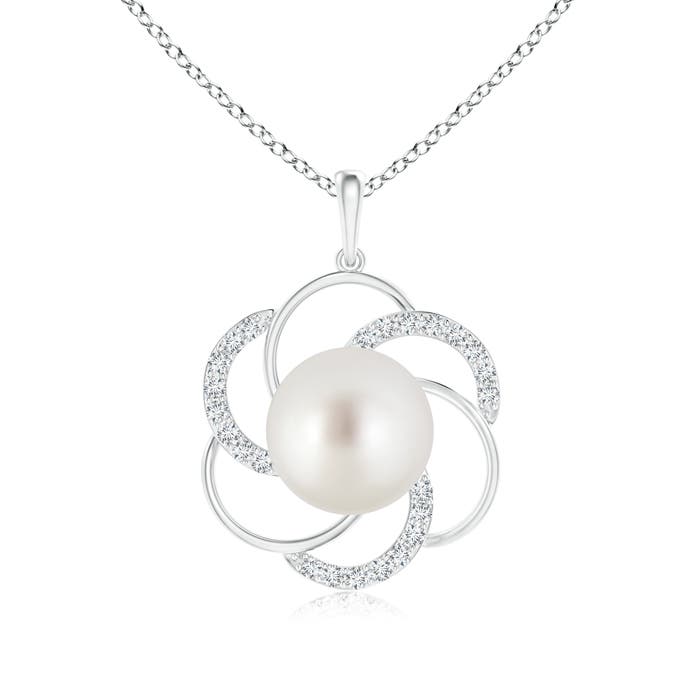 AAA - South Sea Cultured Pearl / 5.44 CT / 14 KT White Gold