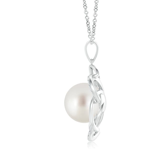 AAA - South Sea Cultured Pearl / 5.44 CT / 14 KT White Gold