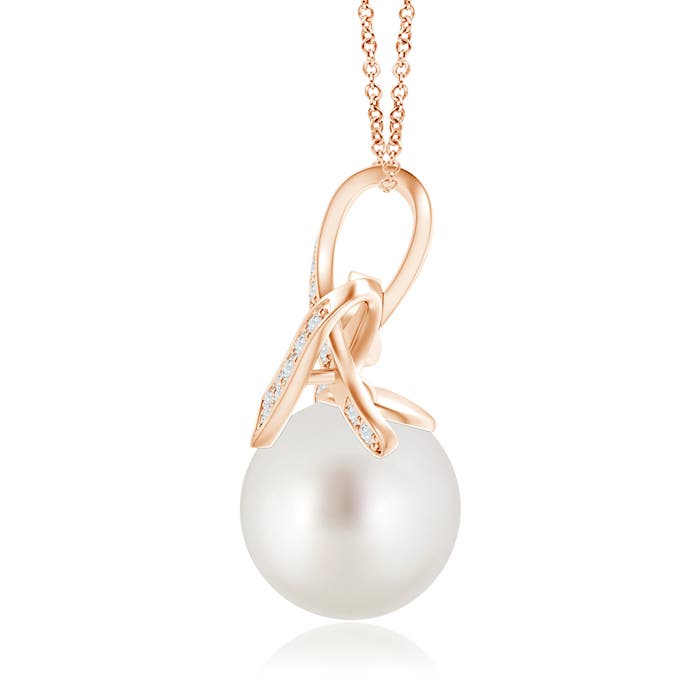 AAA - South Sea Cultured Pearl / 7.36 CT / 14 KT Rose Gold