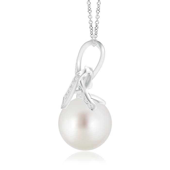 AAA - South Sea Cultured Pearl / 7.36 CT / 14 KT White Gold