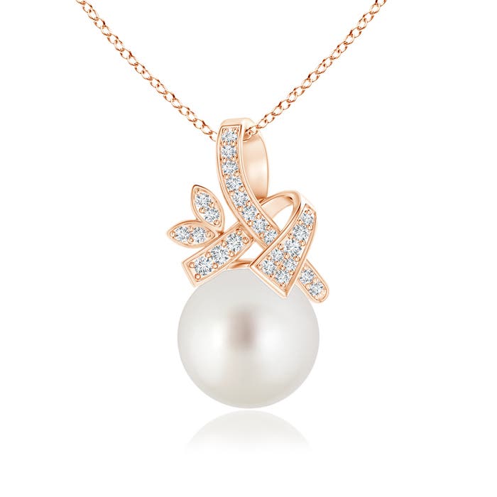 AAA - South Sea Cultured Pearl / 5.38 CT / 14 KT Rose Gold