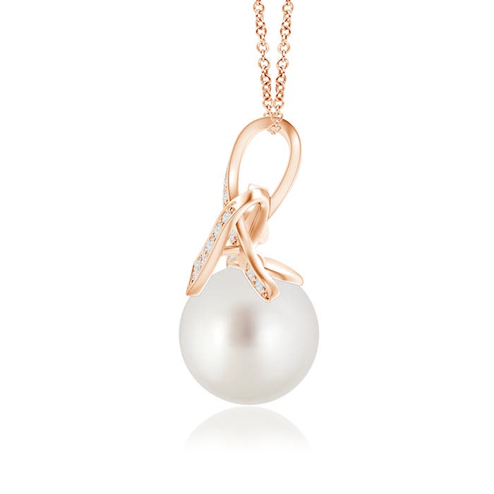 AAA - South Sea Cultured Pearl / 5.38 CT / 14 KT Rose Gold