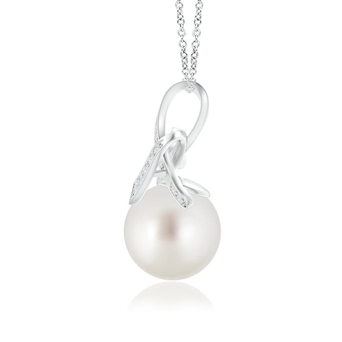 AAA - South Sea Cultured Pearl / 5.38 CT / 14 KT White Gold