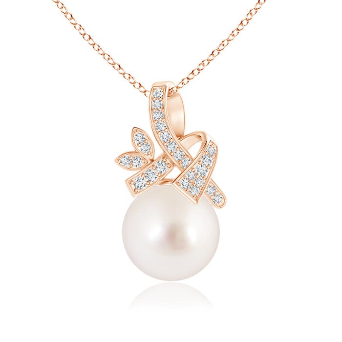 AAAA - South Sea Cultured Pearl / 5.38 CT / 14 KT Rose Gold