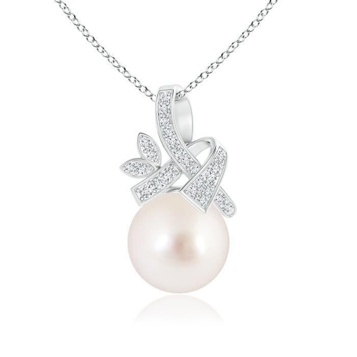 AAAA - South Sea Cultured Pearl / 5.38 CT / 14 KT White Gold