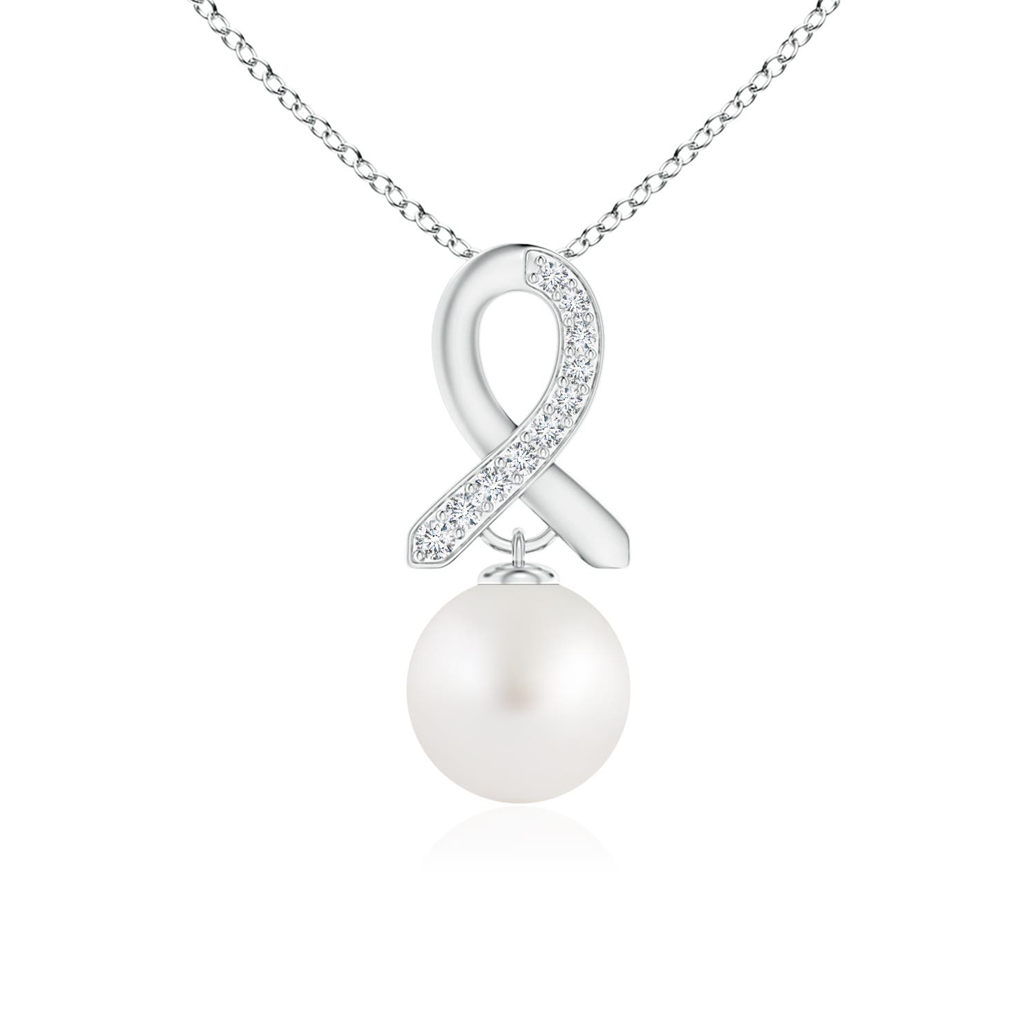 AA - South Sea Cultured Pearl / 7.28 CT / 14 KT White Gold