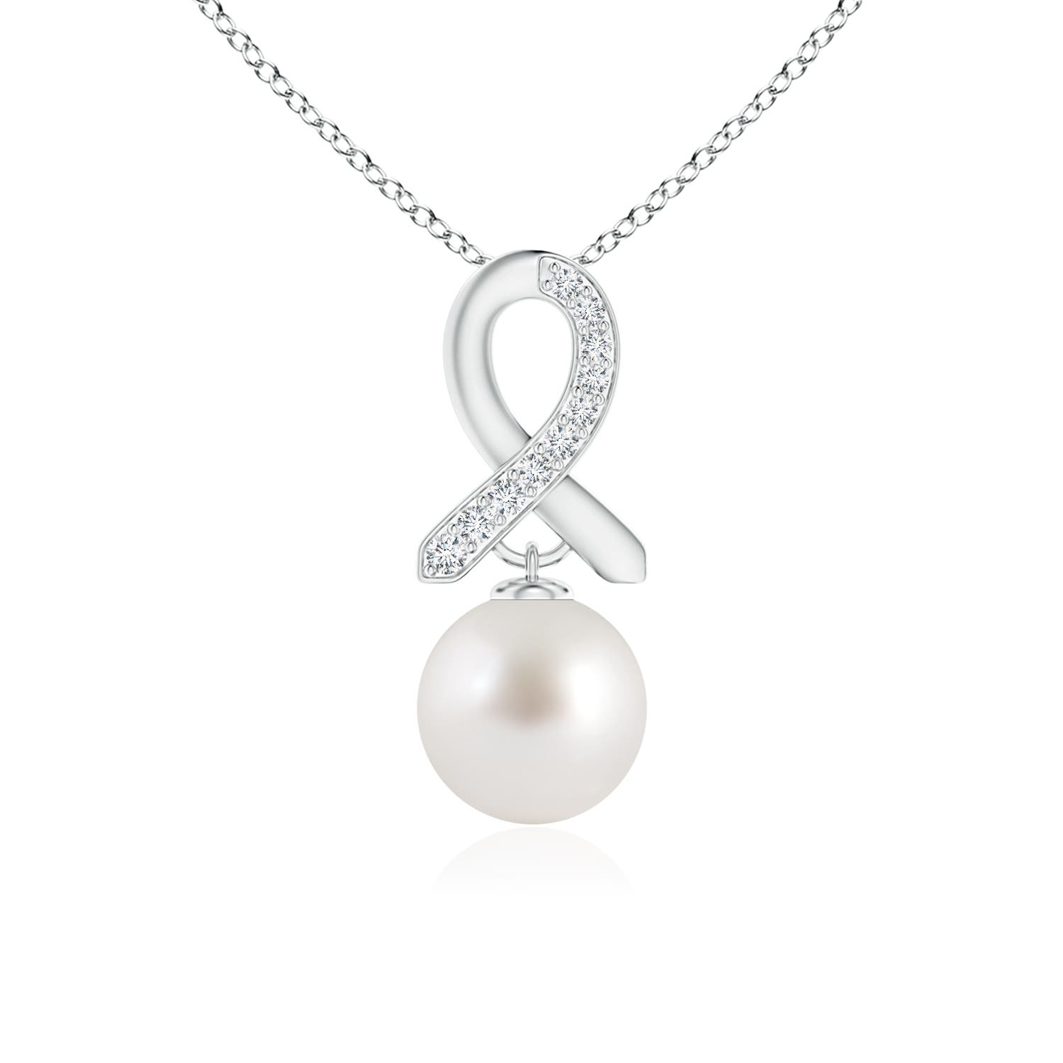 AAA - South Sea Cultured Pearl / 7.28 CT / 14 KT White Gold