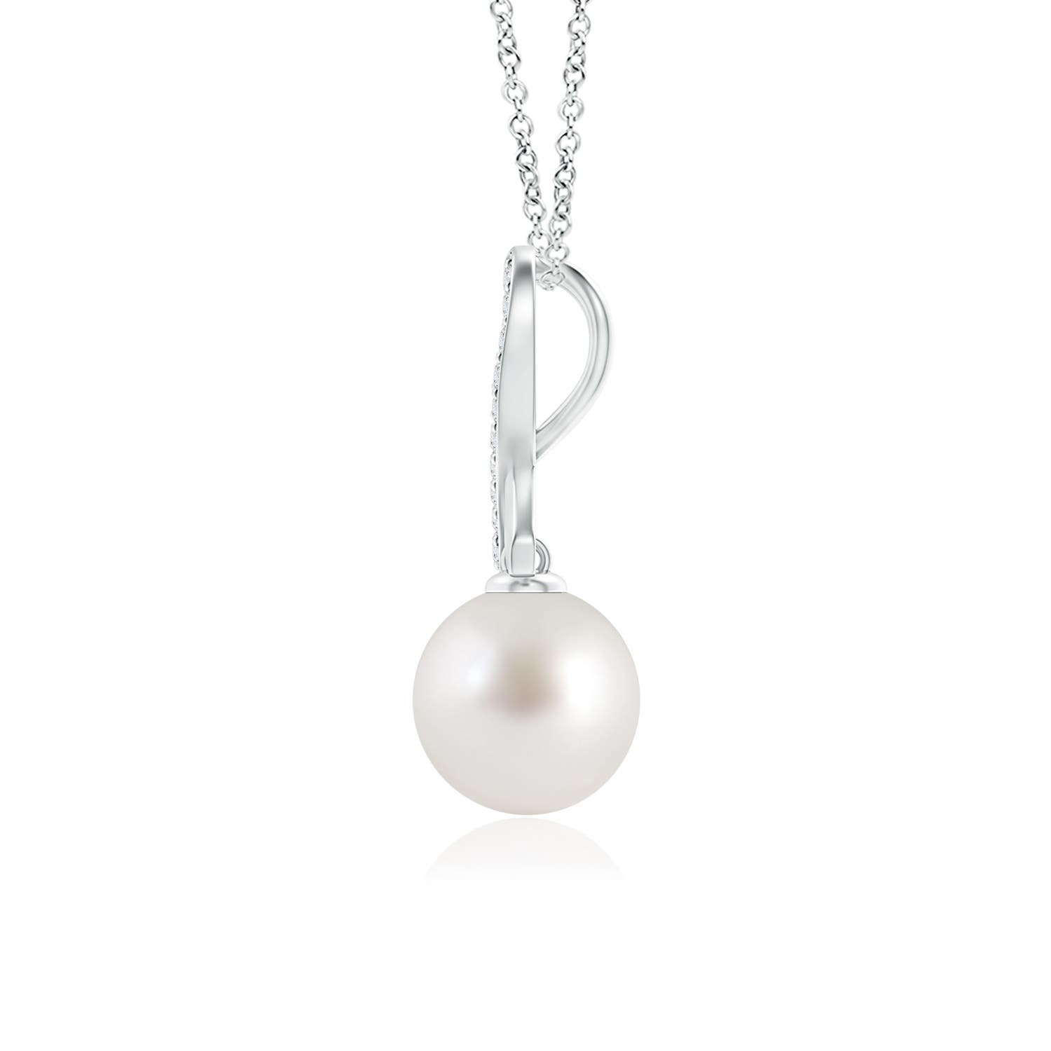 AAA - South Sea Cultured Pearl / 7.28 CT / 14 KT White Gold