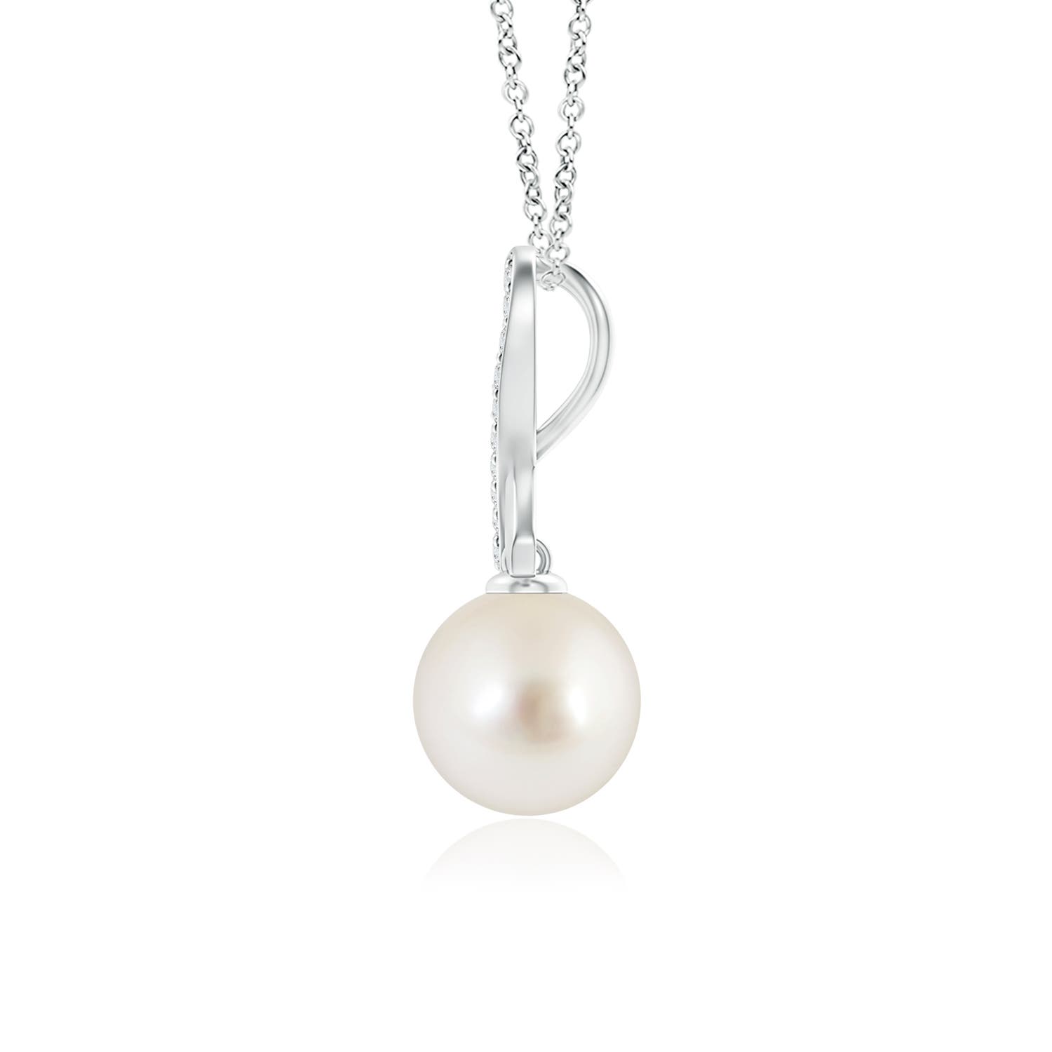 AAAA - South Sea Cultured Pearl / 7.28 CT / 14 KT White Gold