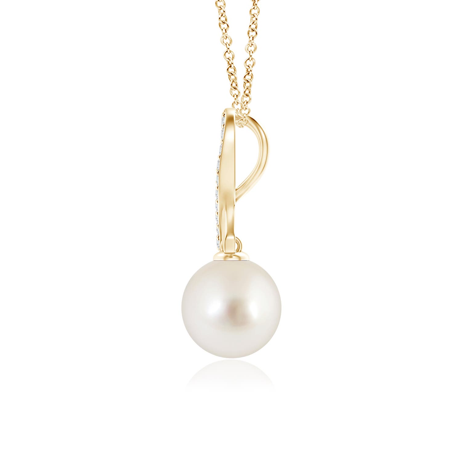 AAAA - South Sea Cultured Pearl / 7.28 CT / 14 KT Yellow Gold