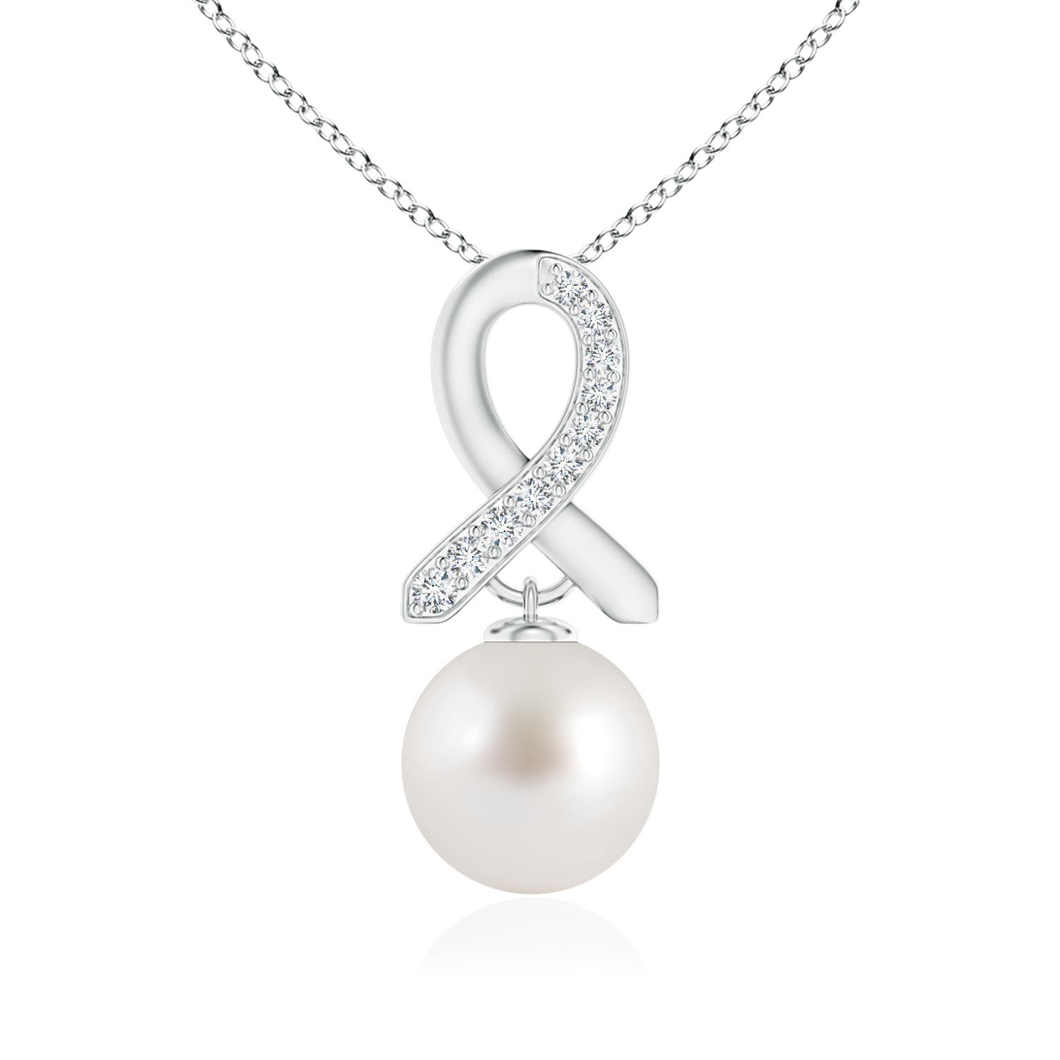 AAA - South Sea Cultured Pearl / 9.7 CT / 14 KT White Gold