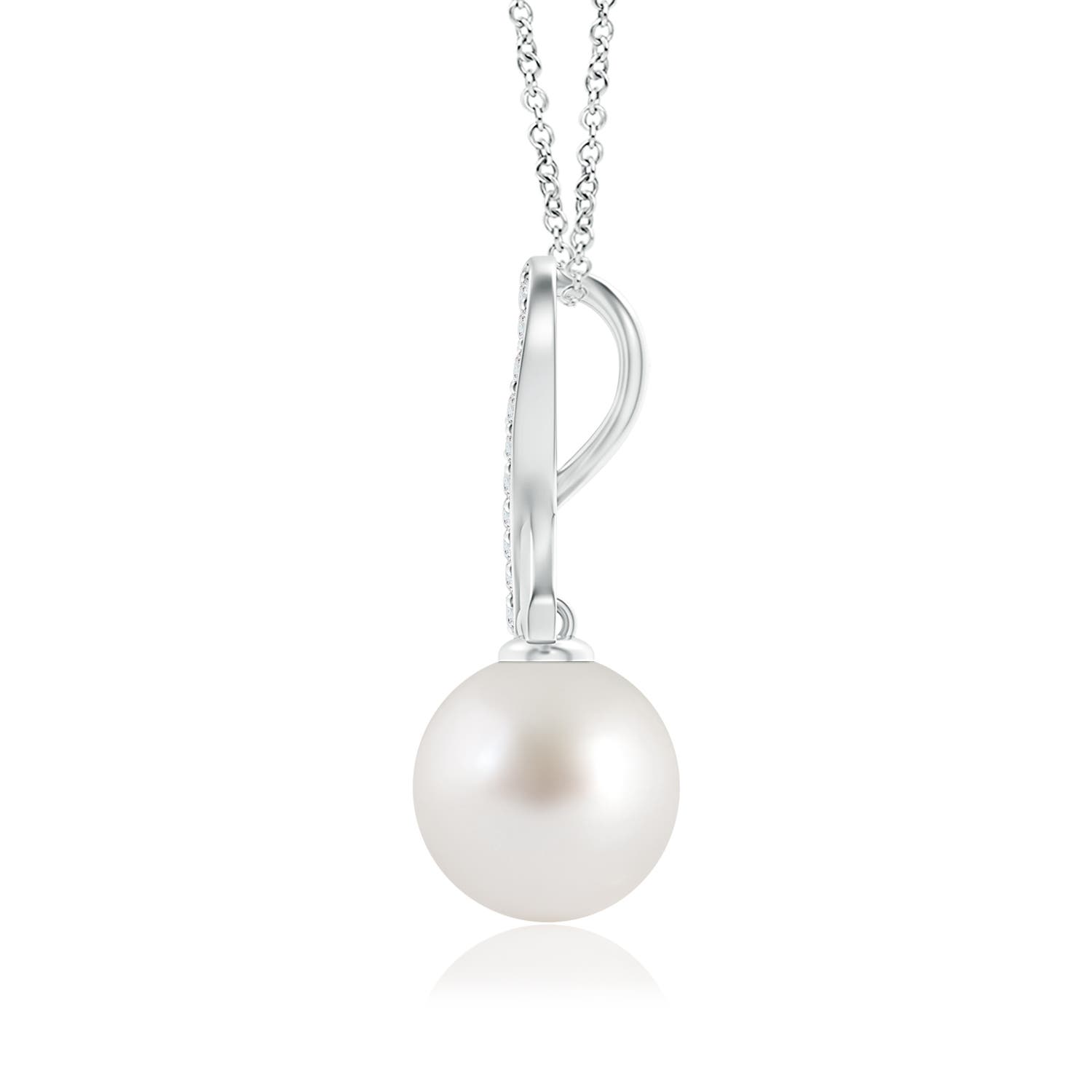 AAA - South Sea Cultured Pearl / 9.7 CT / 14 KT White Gold