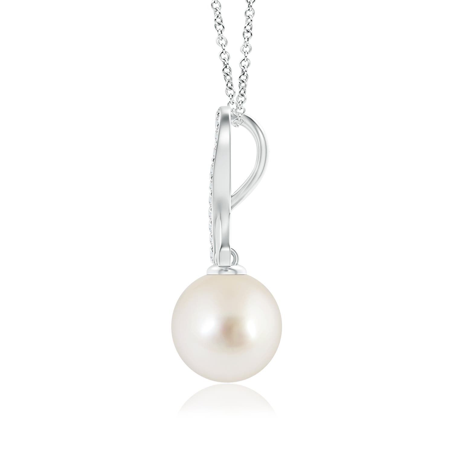 AAAA - South Sea Cultured Pearl / 9.7 CT / 14 KT White Gold