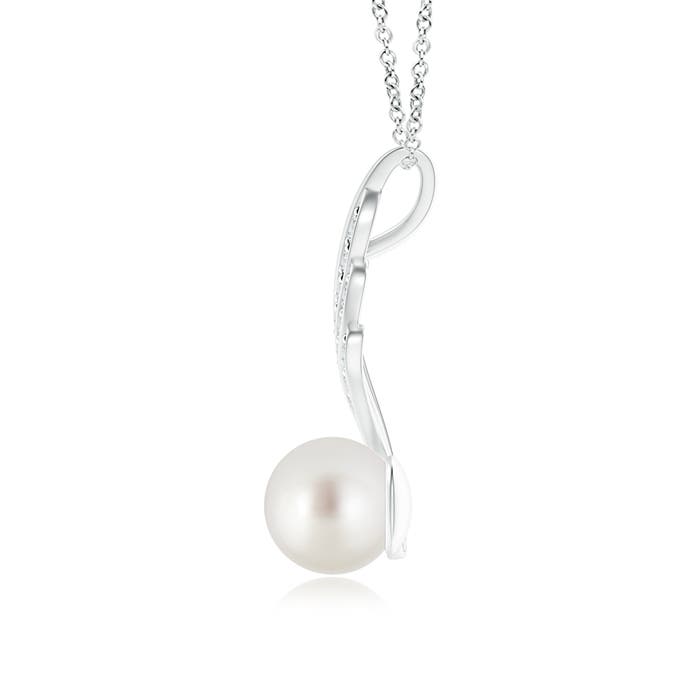 AAA - South Sea Cultured Pearl / 5.66 CT / 14 KT White Gold