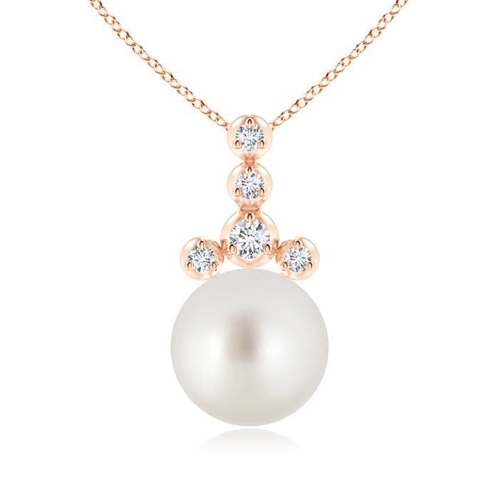 AAA - South Sea Cultured Pearl / 7.36 CT / 14 KT Rose Gold