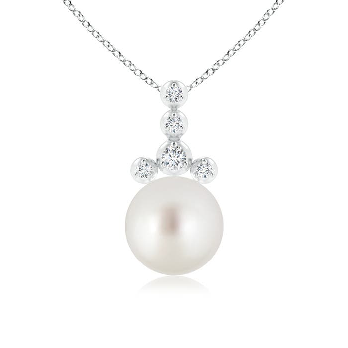 AAA - South Sea Cultured Pearl / 5.37 CT / 14 KT White Gold