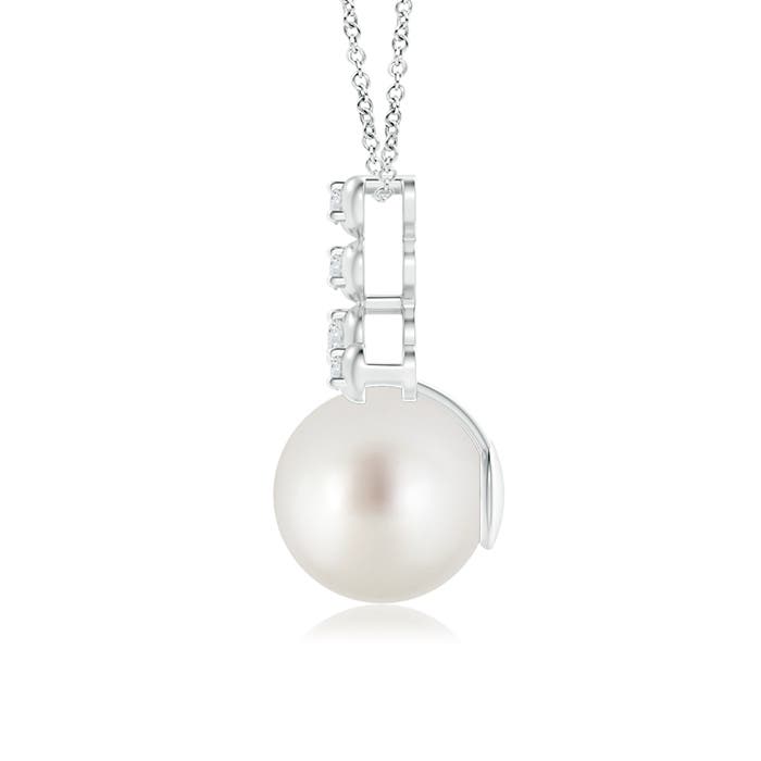 AAA - South Sea Cultured Pearl / 5.37 CT / 14 KT White Gold