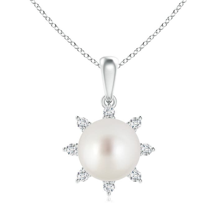 AAA - South Sea Cultured Pearl / 7.43 CT / 14 KT White Gold