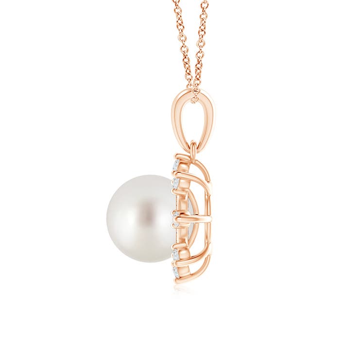 AAA - South Sea Cultured Pearl / 5.42 CT / 14 KT Rose Gold