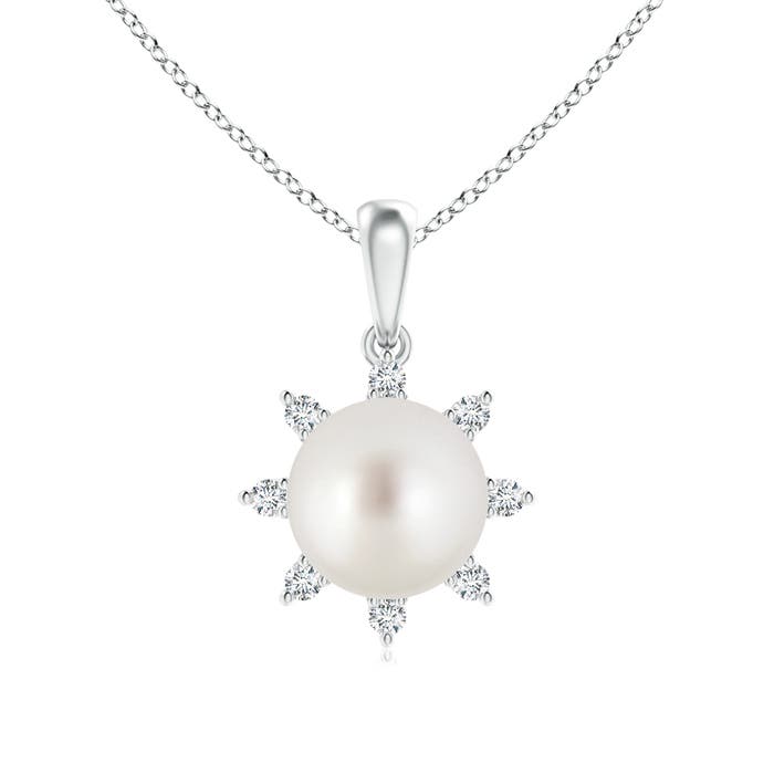 AAA - South Sea Cultured Pearl / 5.42 CT / 14 KT White Gold