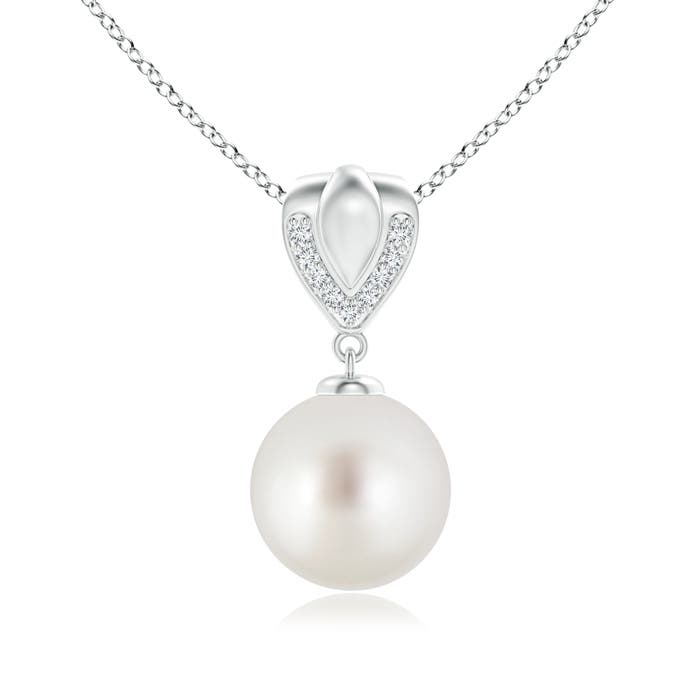 AAA - South Sea Cultured Pearl / 7.25 CT / 14 KT White Gold