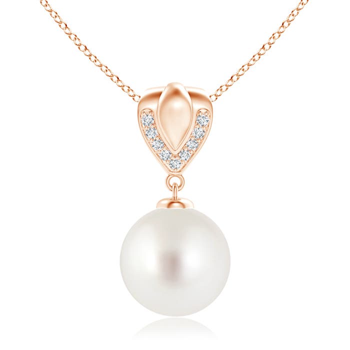 AAA - South Sea Cultured Pearl / 9.67 CT / 14 KT Rose Gold