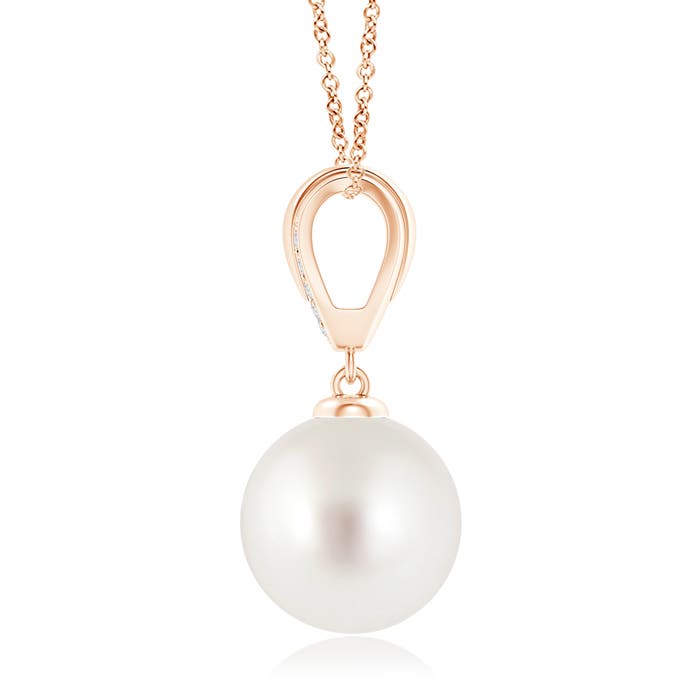 AAA - South Sea Cultured Pearl / 9.67 CT / 14 KT Rose Gold