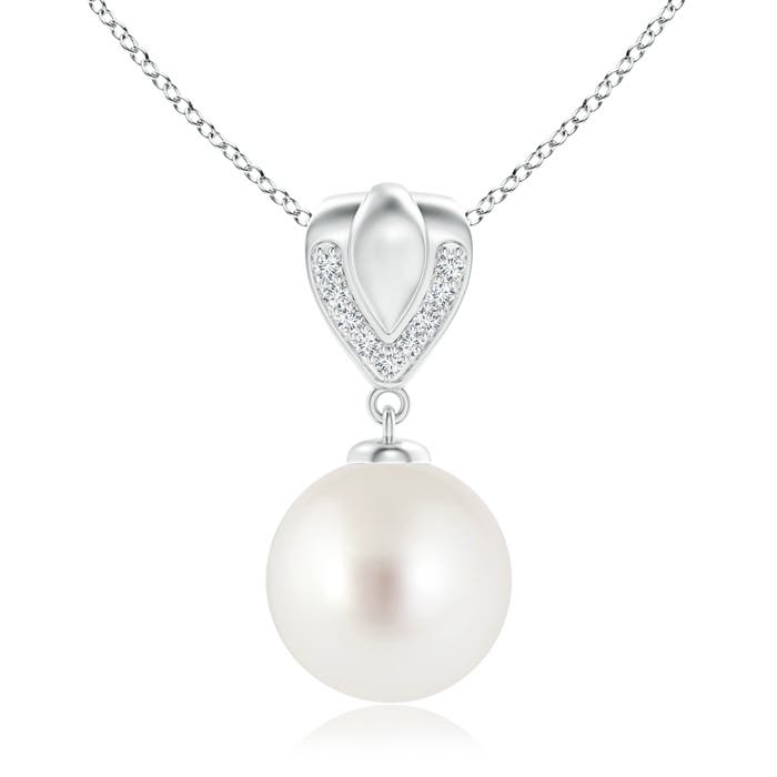 AAA - South Sea Cultured Pearl / 9.67 CT / 14 KT White Gold