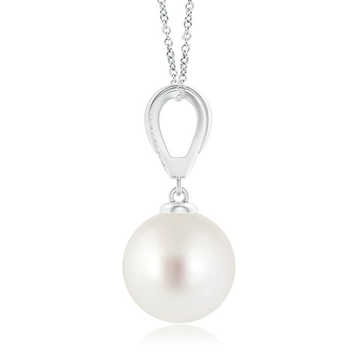 AAA - South Sea Cultured Pearl / 9.67 CT / 14 KT White Gold