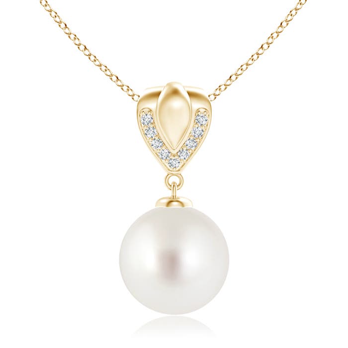 AAA - South Sea Cultured Pearl / 9.67 CT / 14 KT Yellow Gold