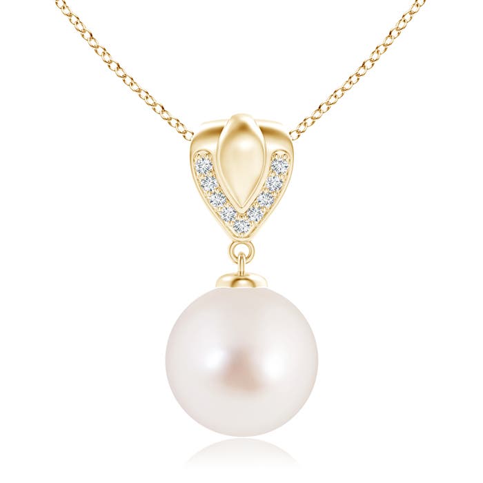 AAAA - South Sea Cultured Pearl / 9.67 CT / 14 KT Yellow Gold