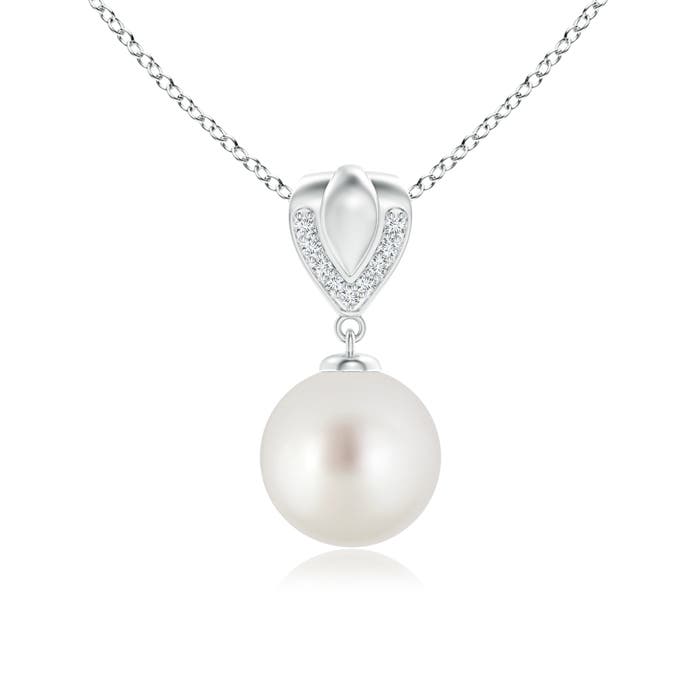 AAA - South Sea Cultured Pearl / 5.3 CT / 14 KT White Gold