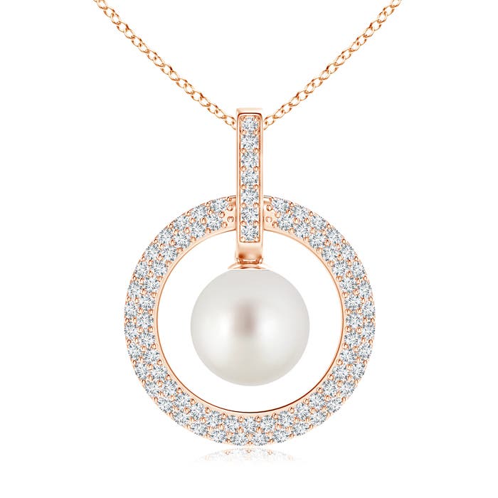 AAA - South Sea Cultured Pearl / 8.16 CT / 14 KT Rose Gold