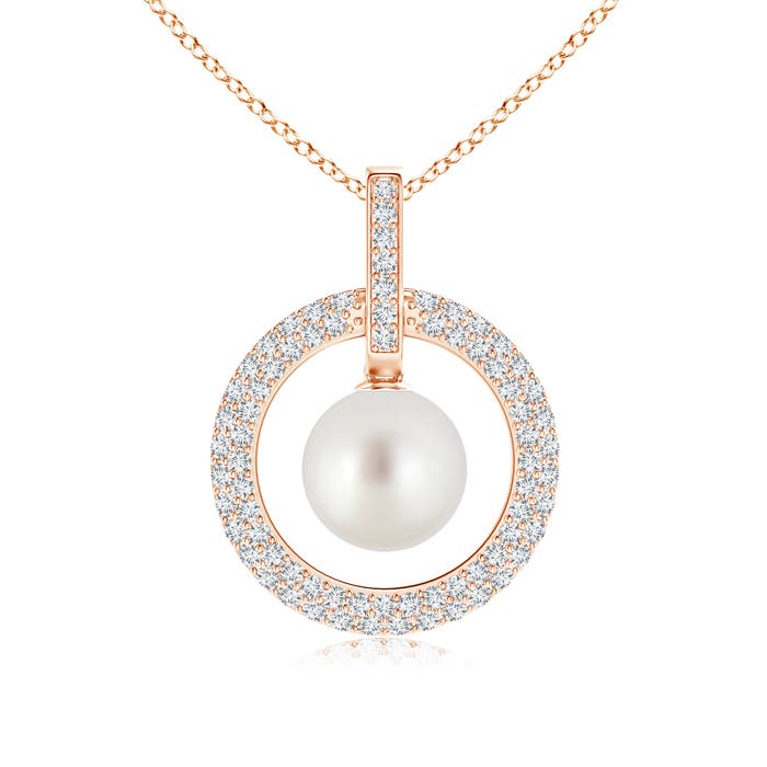 AAA - South Sea Cultured Pearl / 6.06 CT / 14 KT Rose Gold