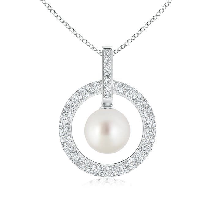 AAA - South Sea Cultured Pearl / 6.06 CT / 14 KT White Gold