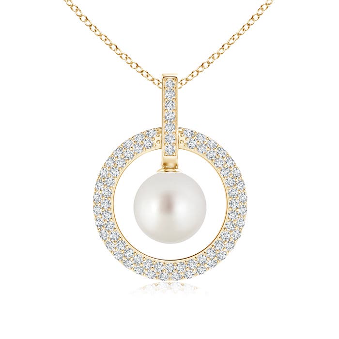 AAA - South Sea Cultured Pearl / 6.06 CT / 14 KT Yellow Gold