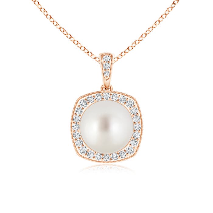 AAA - South Sea Cultured Pearl / 5.52 CT / 14 KT Rose Gold