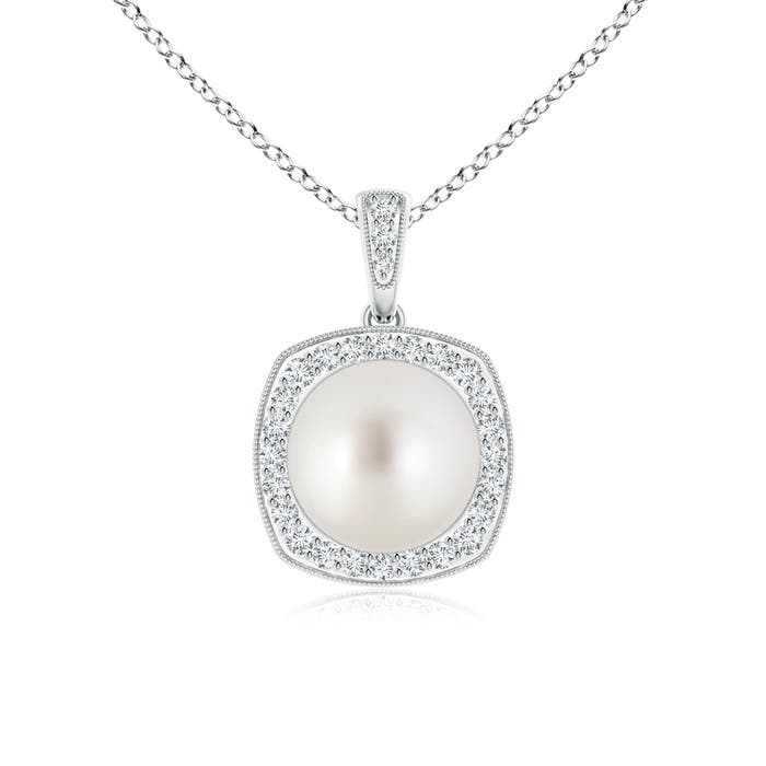 AAA - South Sea Cultured Pearl / 5.52 CT / 14 KT White Gold