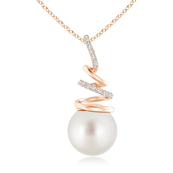 AAA - South Sea Cultured Pearl / 7.28 CT / 14 KT Rose Gold