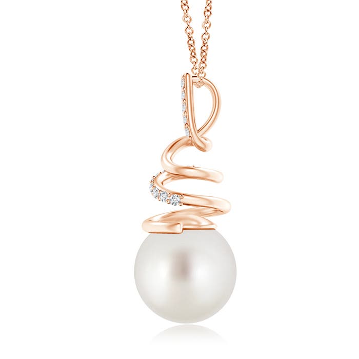 AAA - South Sea Cultured Pearl / 7.28 CT / 14 KT Rose Gold